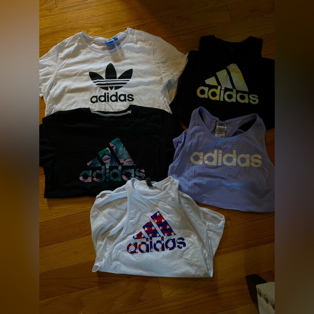 ADIDAS various size Tshirts and tank tops ..ALL 6 for $40